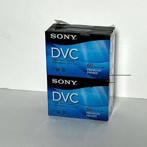 4 Sony Premium DVC Tapes in Blue Packaging